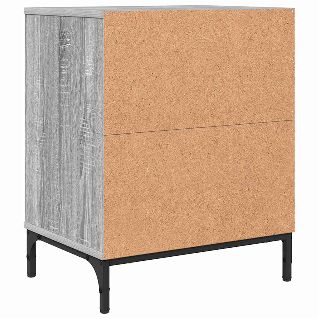 Bedside Tables with Drawer 2 pcs Grey sonoma 49 x 36 x 61 cm